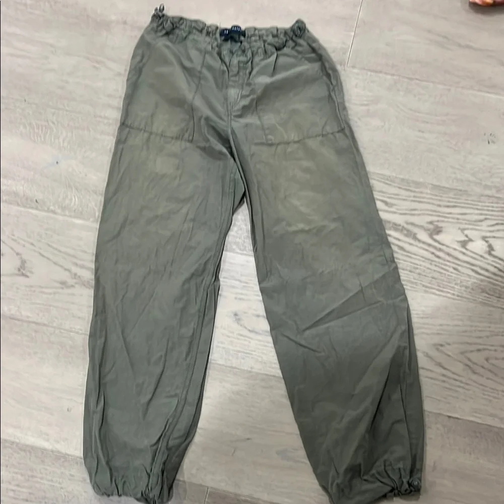 Olive Green Drawstring Pants - Picture 1 of 4